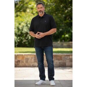 Tommy Bahama Mens 3XLB Jet Black Palm Coast Pro Polo Short Sleeve Shirt